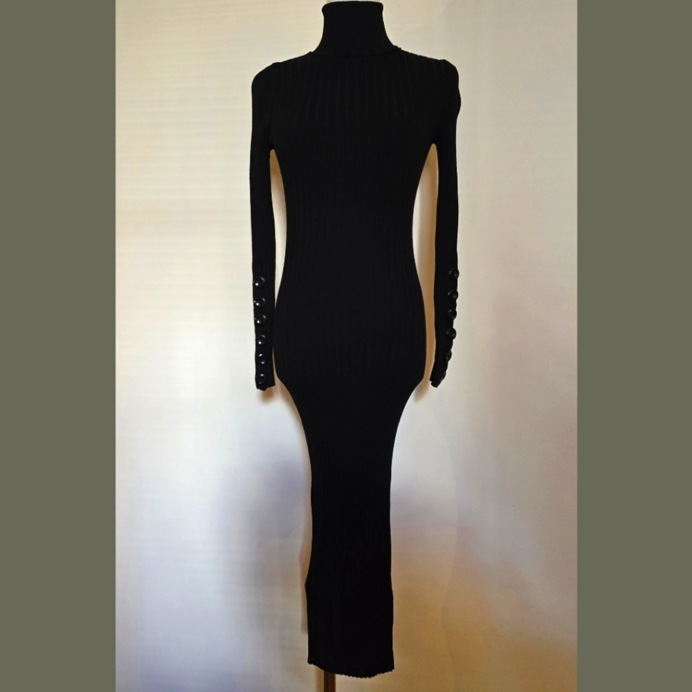 ZARA Bodycon Knitwear Dress with Buttons